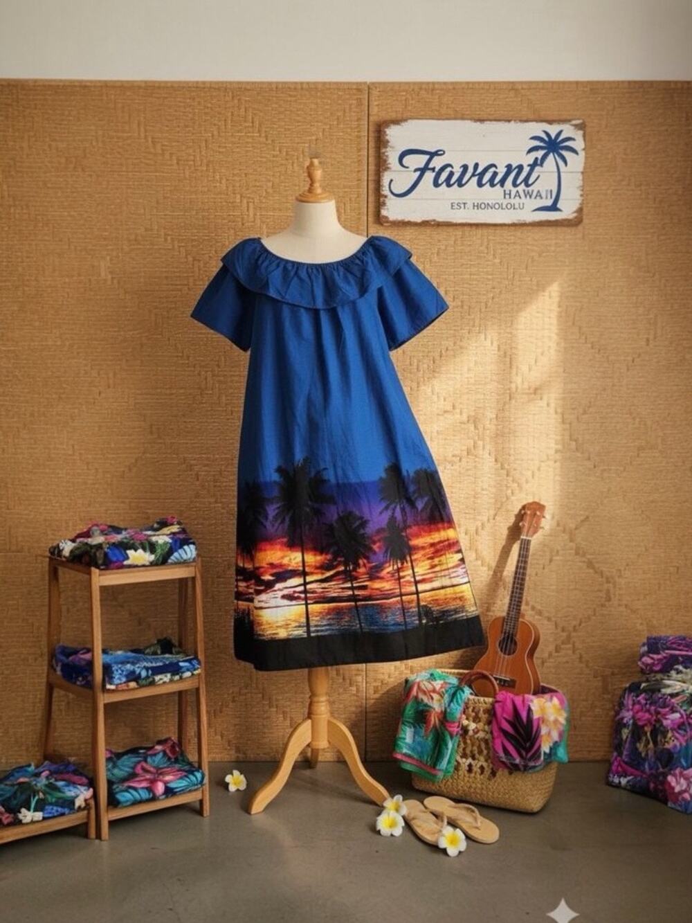 NWT Favant Hawaii Colorful MuMu Sz. 3X